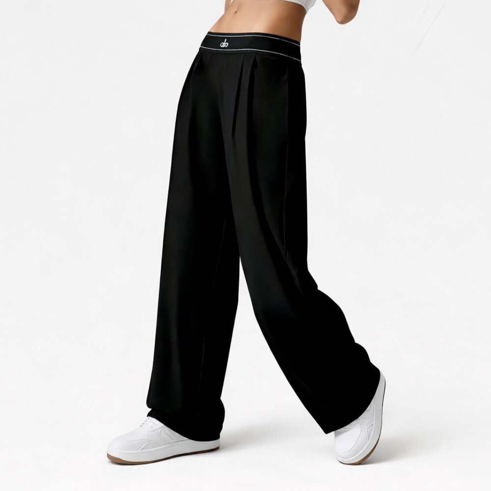 Brand New ALO Yoga Women's Black Suit Up Trouser (Regular)  NWT - Picture 8 of 8